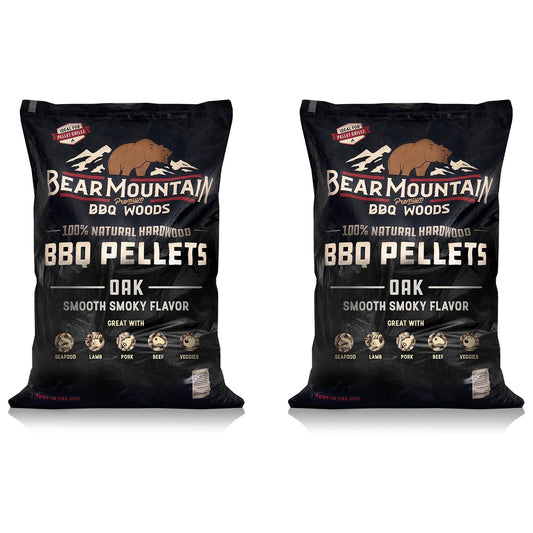 Bear Mountain BBQ All Natural Hardwood Oak BBQ Smoker Pellets, 20 lbs (2 Pack)