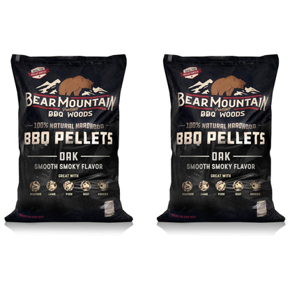 Bear Mountain BBQ All Natural Hardwood Oak BBQ Smoker Pellets, 20 lbs (2 Pack)