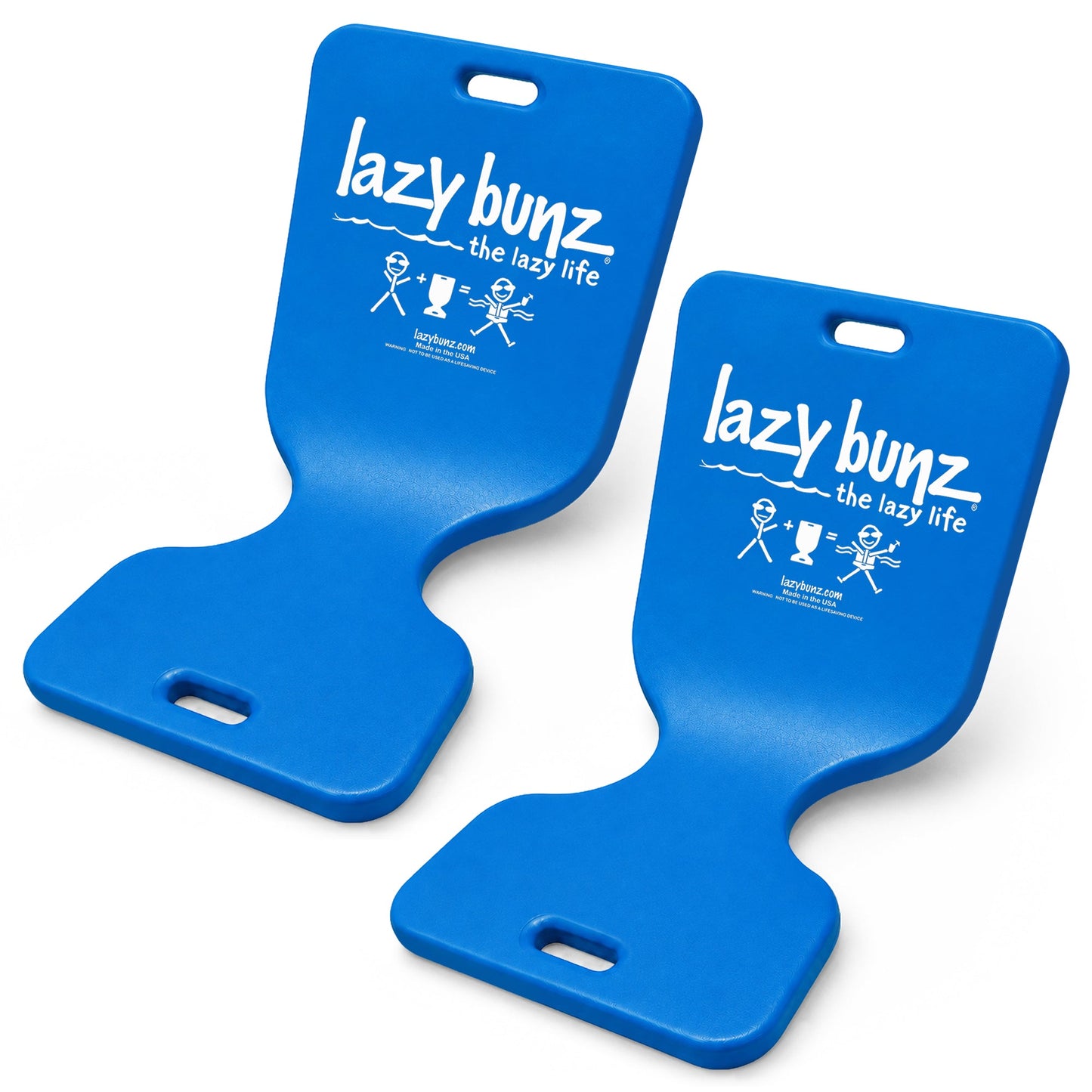TRC Recreation Lazy Bunz Foam Water Saddle Swimming Pool Float, Blue (2 Pack)