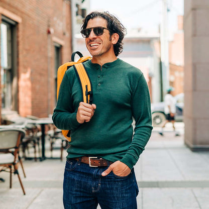 Minus33 Midweight - Men's Long Sleeve Henley 100% Merino Wool