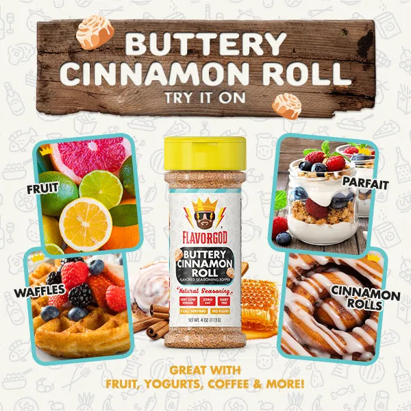 Flavor God Buttery Cinnamon Roll Topper