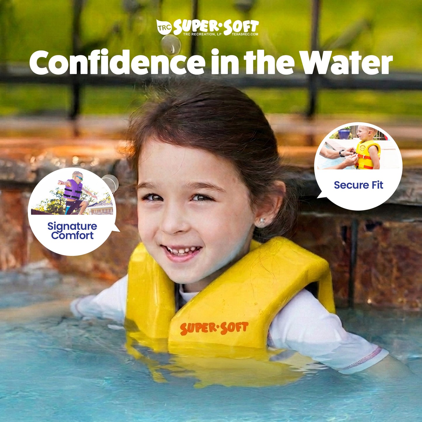 TRC Recreation Super Soft Child Life Jacket Safety Vest, X Small, 2 Pack, Yellow
