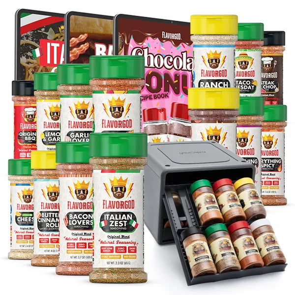 Flavor God Chef Spice Pack + Storage Rack