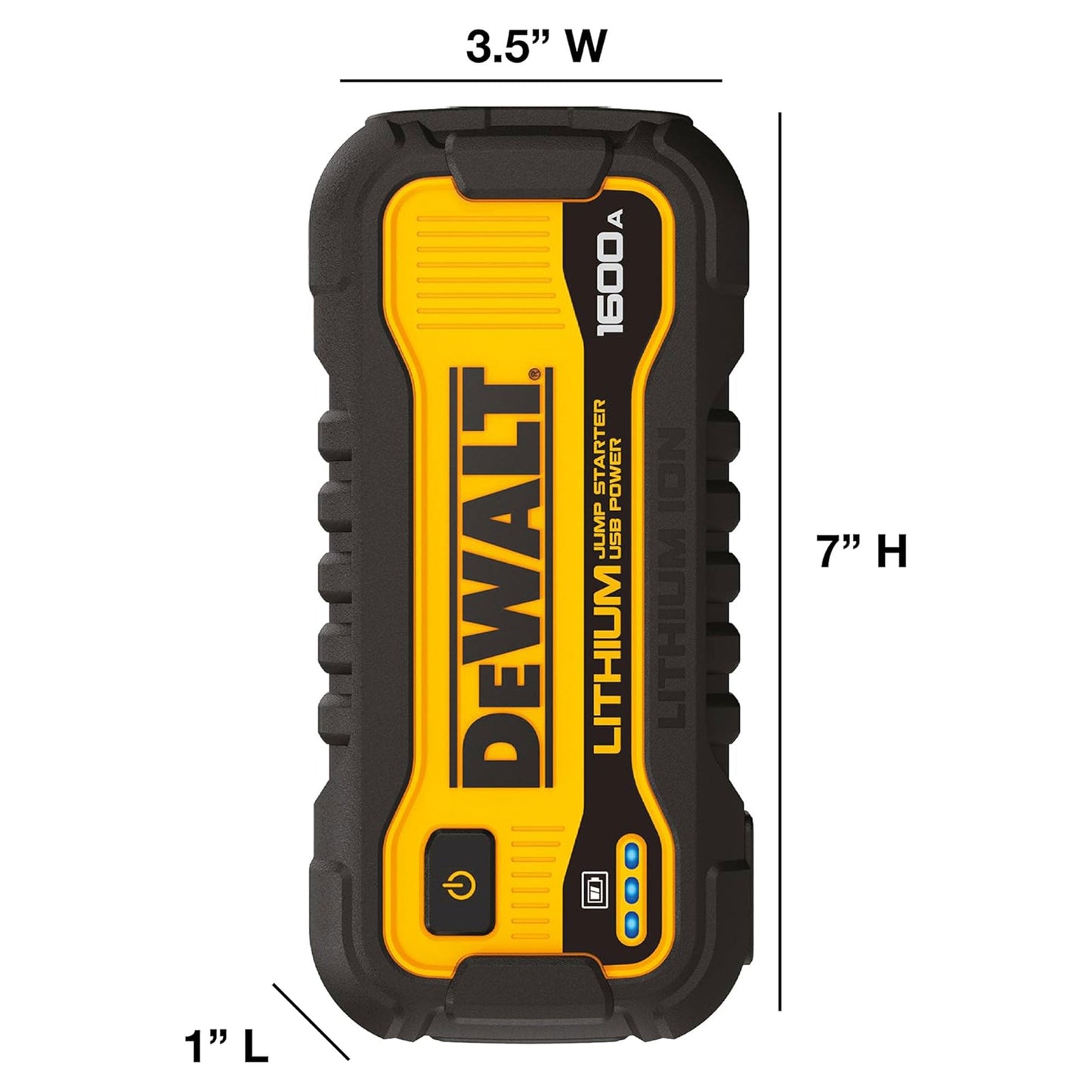 DEWALT 1600 Peak Amp Li-Po Battery Jump Power Starter, Portable Car Charger Set