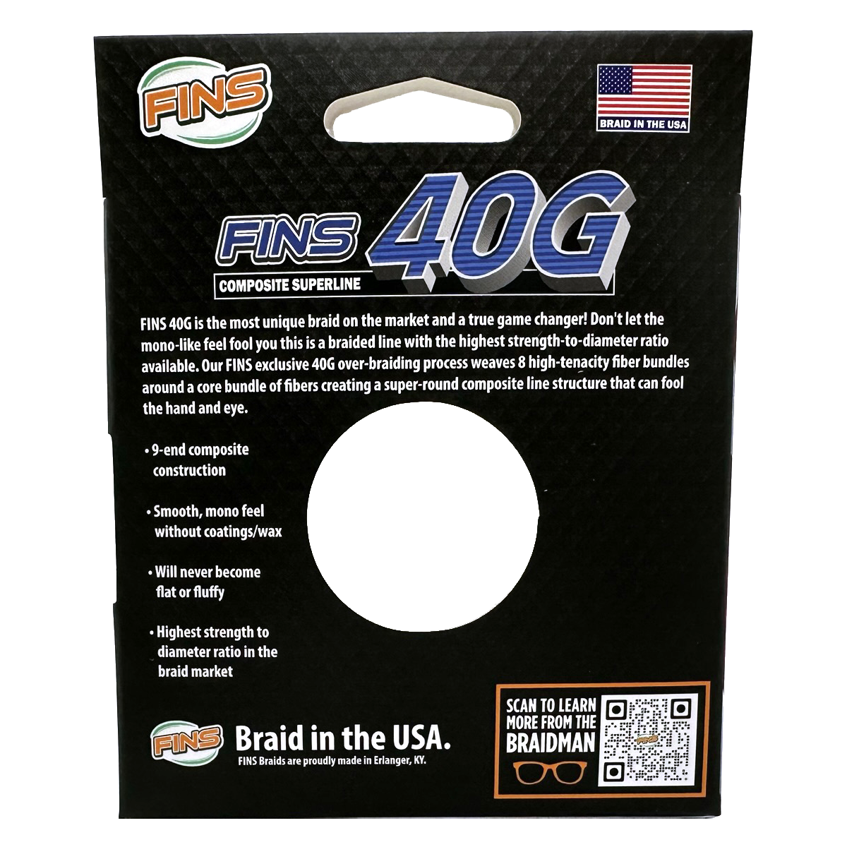 FINS Fishing 40G Fishing Braid 5-50lb.