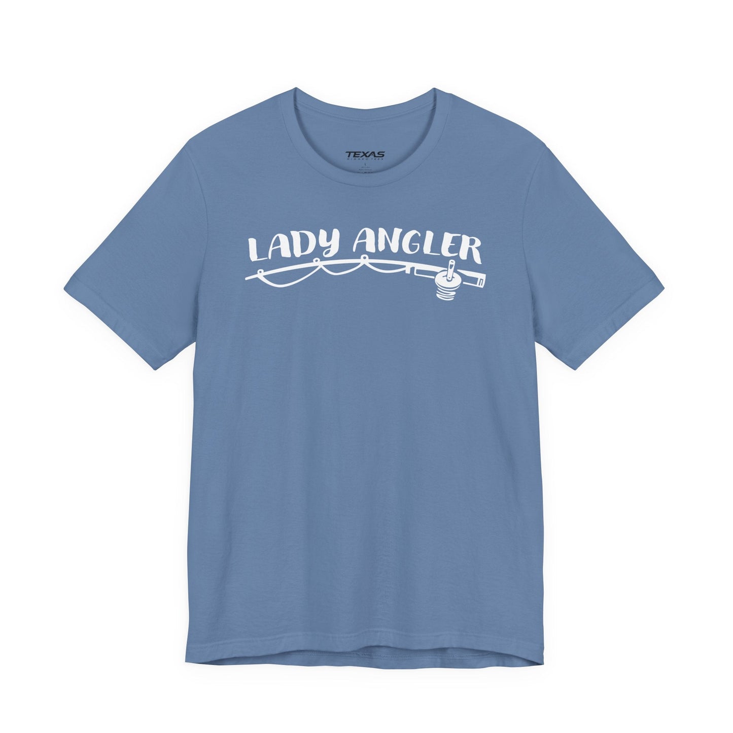 Texas Rigged Tees Lady Angler — Unisex Cotton Tee