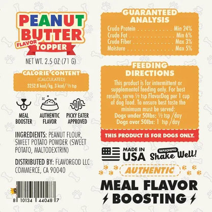 Flavor God Peanut Butter Flavored - Dog Food Topper
