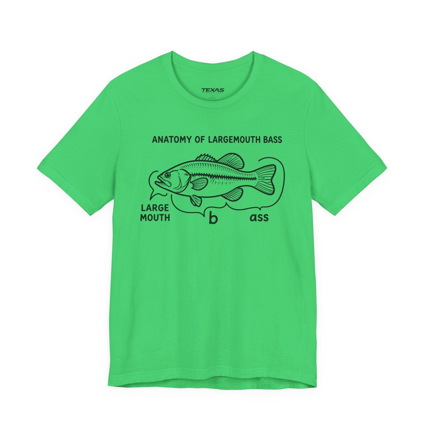 Texas Rigged Tees Anatomy of a Largemouth Bass — Unisex Cotton Tee