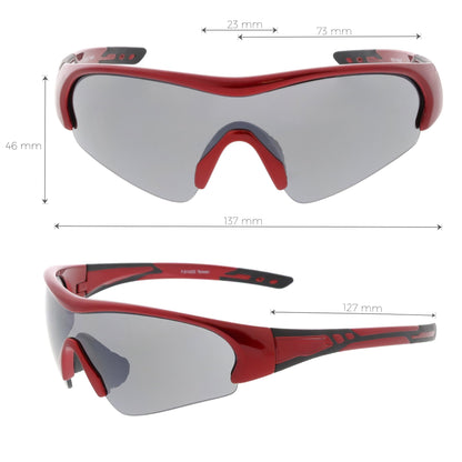 zeroUV TR-90 Performance Wrap Around Half Frame Sunglasses C798