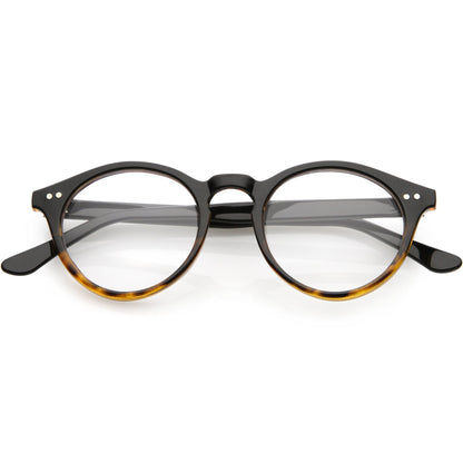 zeroUV Vintage European Clear Lens Small Round Glasses 8403