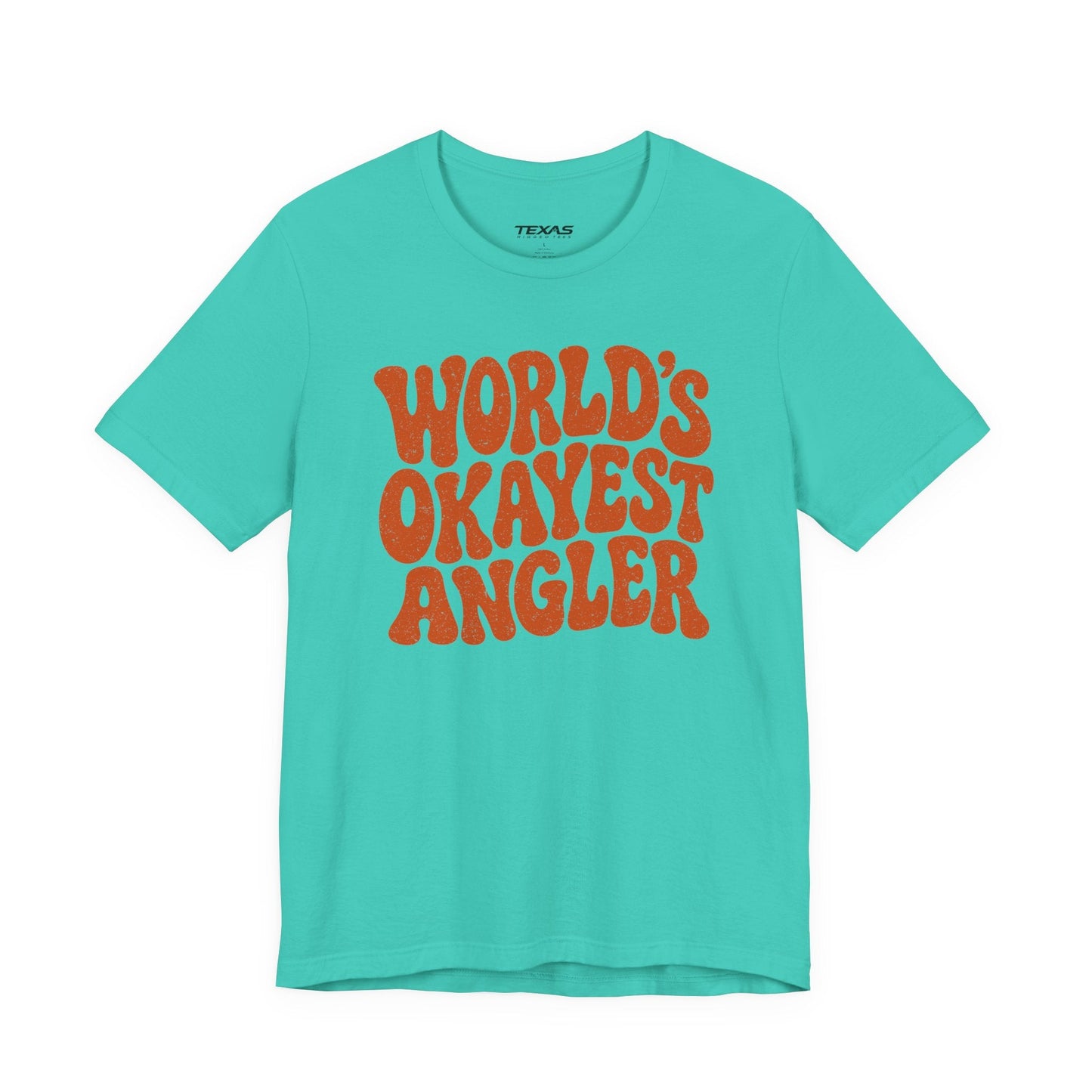 Texas Rigged Tees World's Okayest Angler — Unisex Cotton Tee