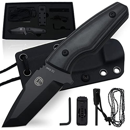 Holtzman's Gorilla Survival The Grey Tanto Neck Knife Giftset for Outdoors