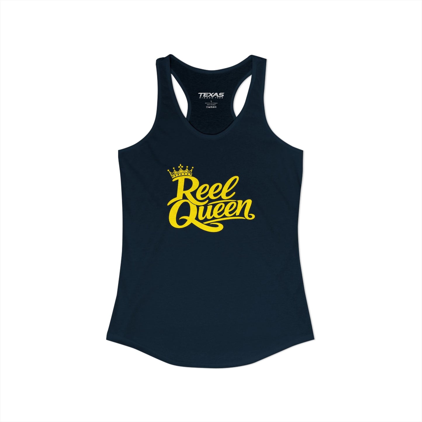 Texas Rigged Tees Reel Queen — Women’s Racerback Tank