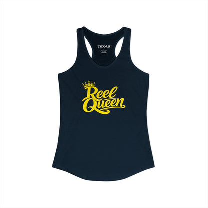 Texas Rigged Tees Reel Queen — Women’s Racerback Tank
