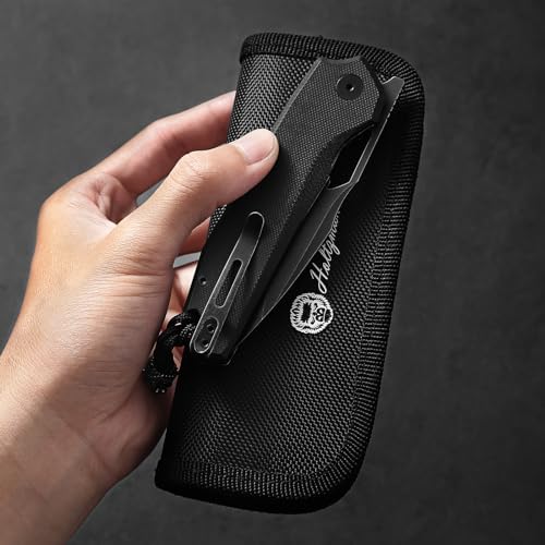 Holtzman's Gorilla Survival The Sentinel Folding Knife Giftset (black stonewashed blade+black G10 handle)