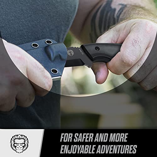 Holtzman's Gorilla Survival The Grey Tanto Neck Knife Giftset for Outdoors