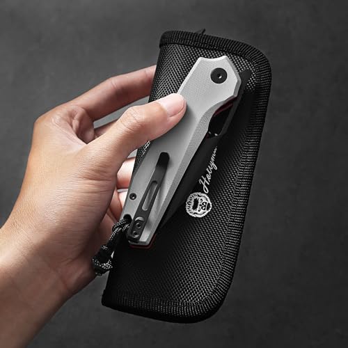 Holtzman's Gorilla Survival The Sentinel Folding Knife Giftset (black blade+dark grey/red liner G10 handle)