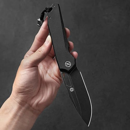 Holtzman's Gorilla Survival The Sentinel Folding Knife Giftset (black stonewashed blade+black G10 handle)