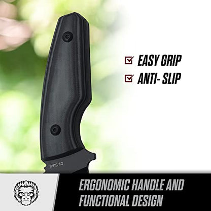 Holtzman's Gorilla Survival The Grey Tanto Neck Knife Giftset for Outdoors
