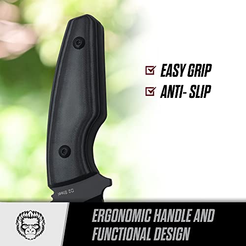 Holtzman's Gorilla Survival The Grey Tanto Neck Knife Giftset for Outdoors