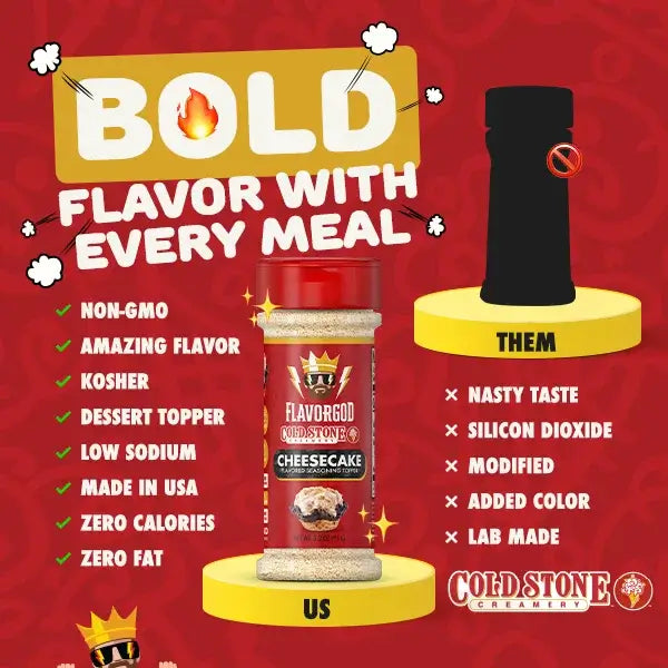 Flavor God Cold Stone Combo - Cheesecake + Vanilla Waffle Cone