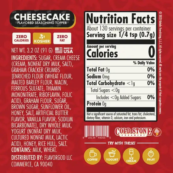 Flavor God Cold Stone Cheesecake