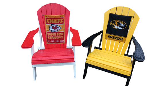 Dutch Country Patio KC Chiefs team color Adirondack Folding Chair