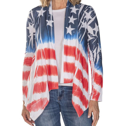 The Flag Shirt  Women's Made in USA Stars and Stripes Cardigan