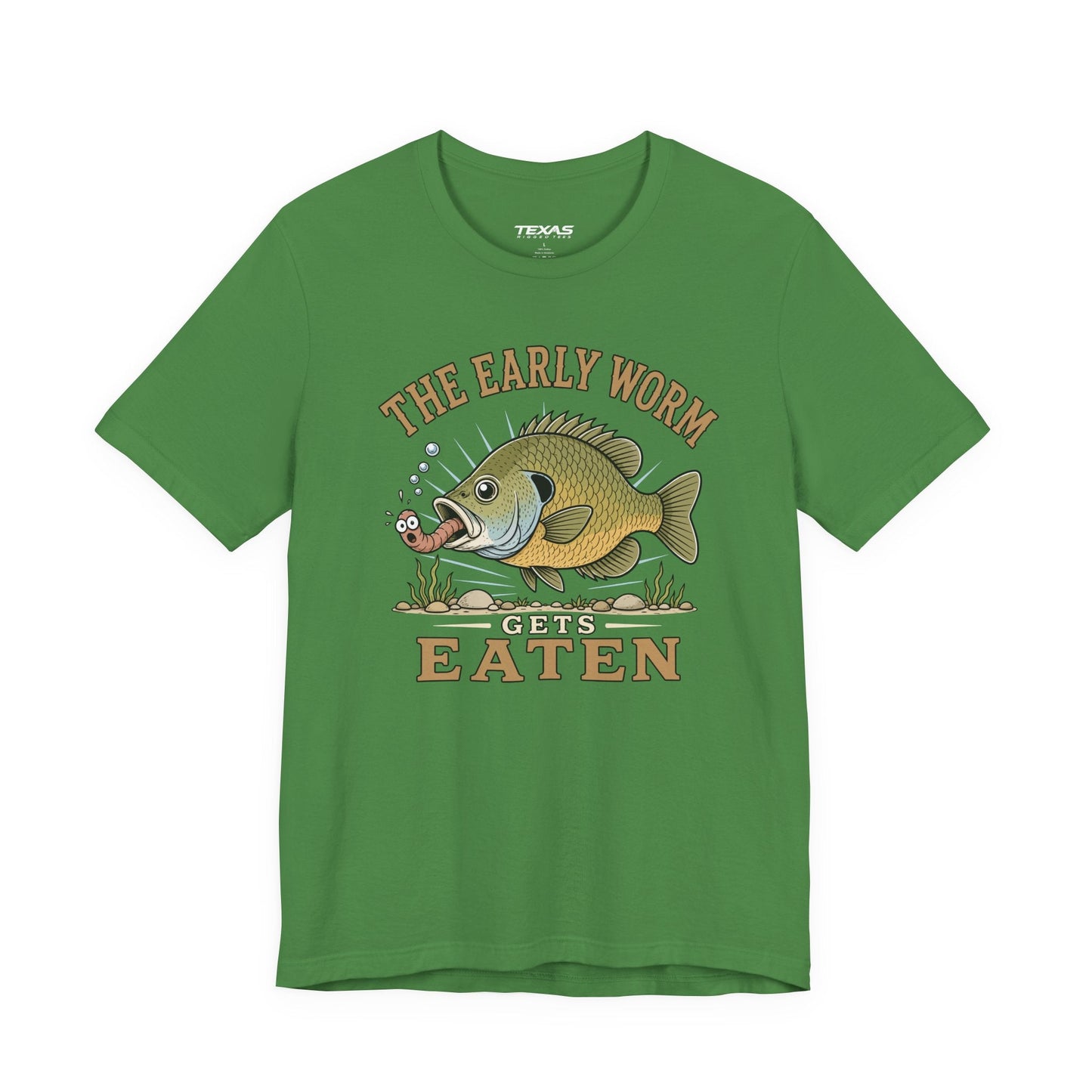 Texas Rigged Tees The Early Worm Gets Eaten — Unisex Cotton Tee