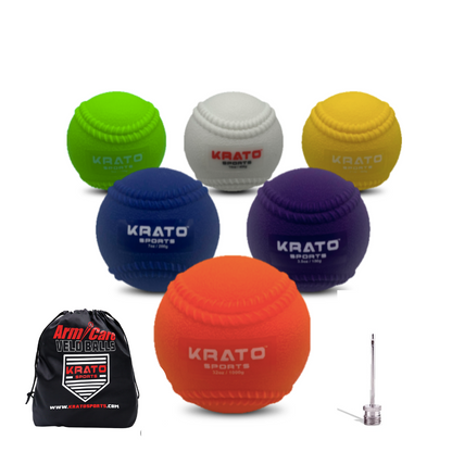 Krato Arm Care Velo Training Balls | Pitching Weighted Balls