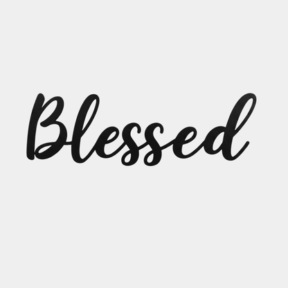 MetalPlex - Blessed Script - Metal Wall Art