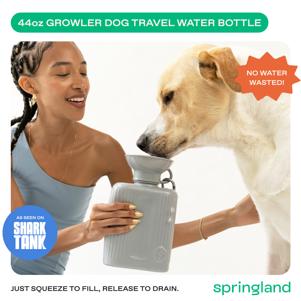Springland Pets 44oz Original Dog Travel Water Bottle
