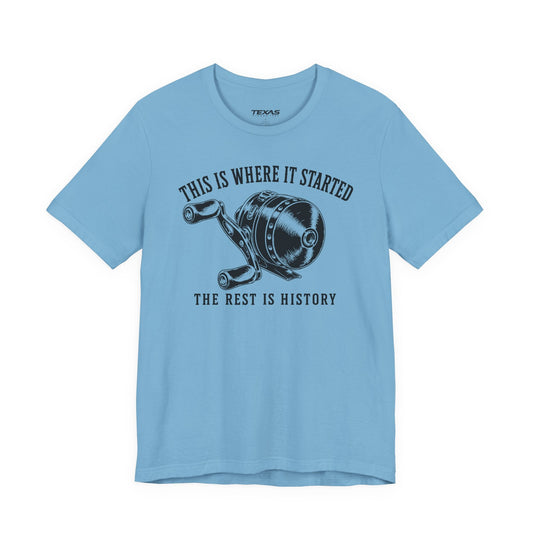 Texas Rigged Tees This Is Where It Started — Unisex Cotton Tee