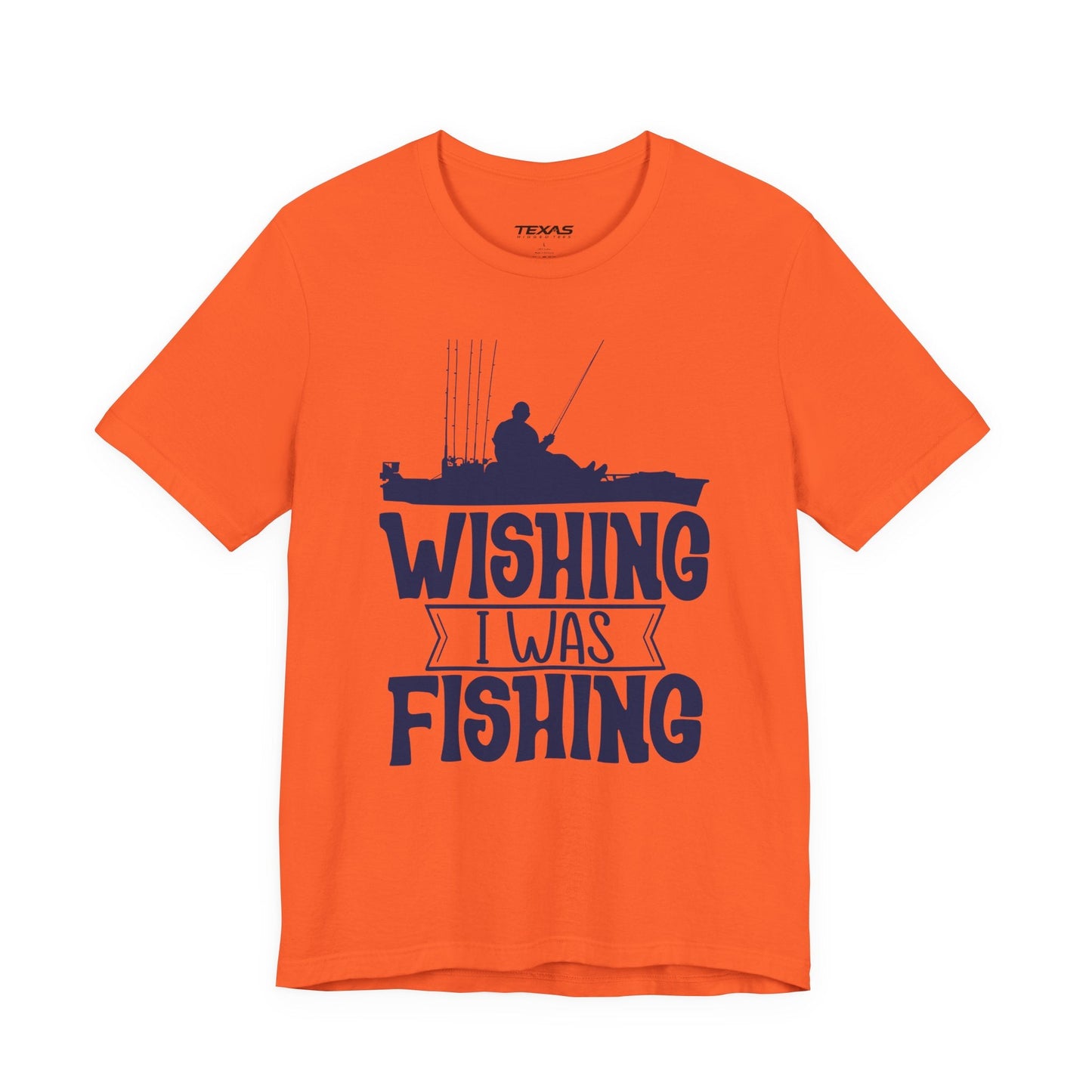 Texas Rigged Tees Wishing I Was Fishing (Kayak Edition) — Unisex Cotton Tee