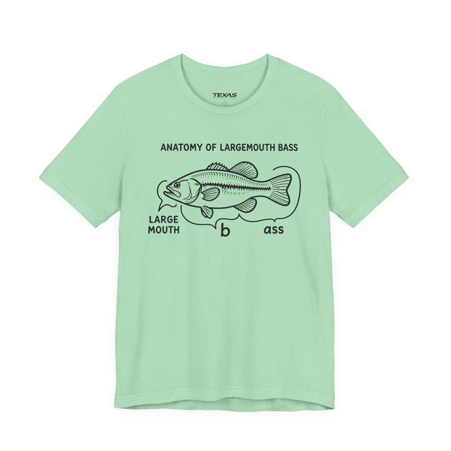 Texas Rigged Tees Anatomy of a Largemouth Bass — Unisex Cotton Tee