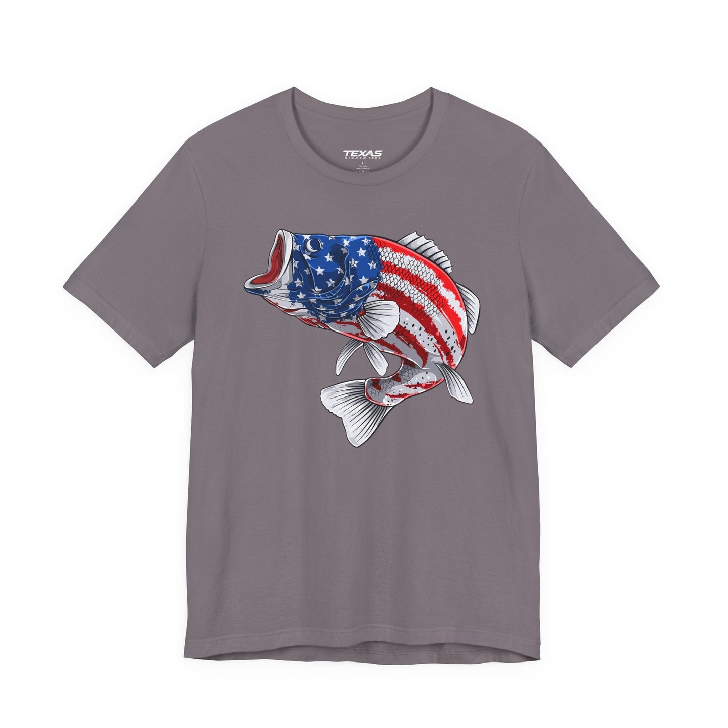 Texas Rigged Tees Patriotic Bass — Unisex Cotton Tee