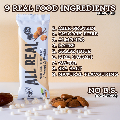 All Real Almond Vanilla Protein Bar 50g x 12 bars