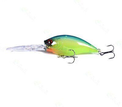 Just Lures Fishing Deep Diving Crankbait (12'+) -  Blue Treuse