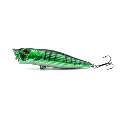 Just Lures Fishing Popper - Green Tiger