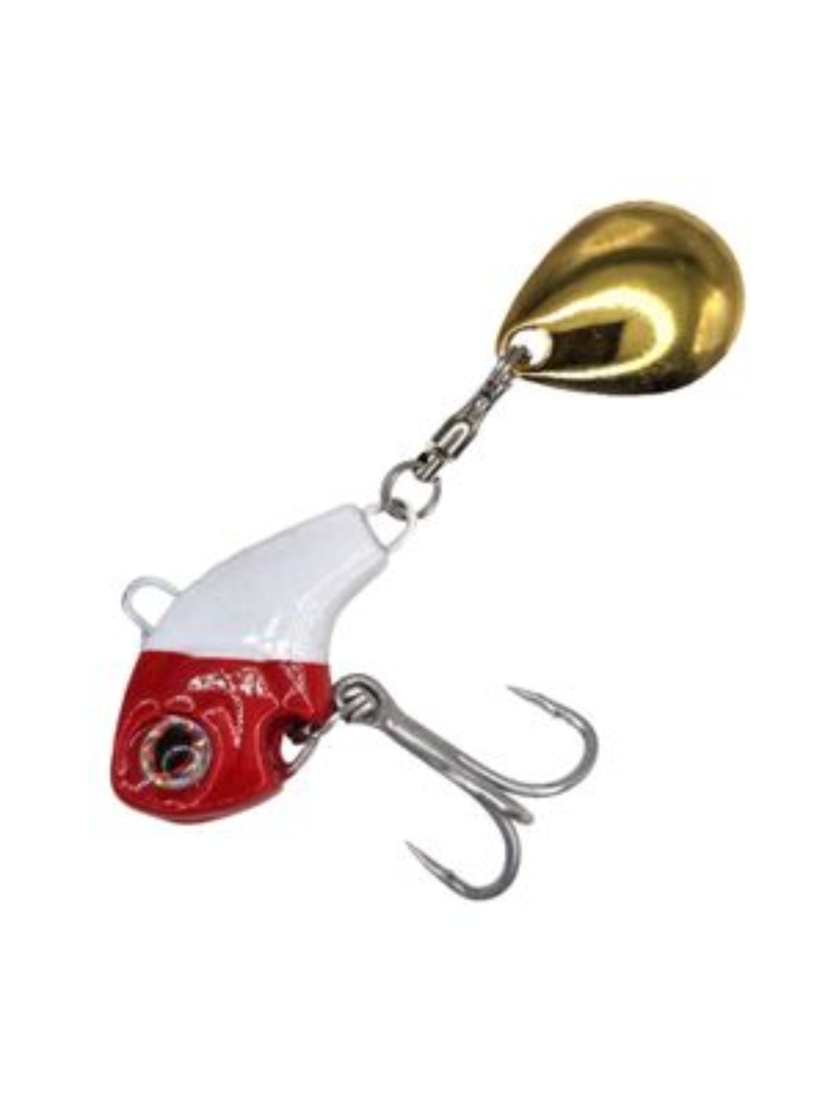 Just Lures Fishing Tail Spin  -  Red Head White
