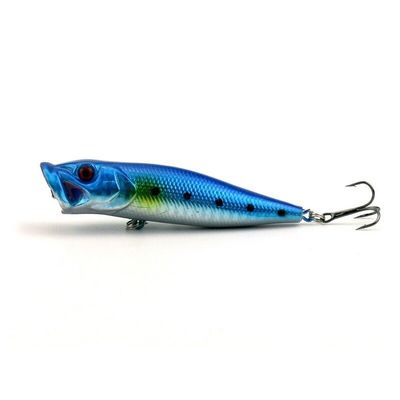 Just Lures Fishing Popper - Blue Chrome