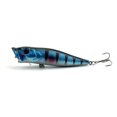 Just Lures Fishing Popper -  Blue Stripes