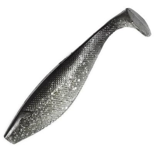 Just Lures Fishing Swim Shad 5" -  Black Silver Glitter