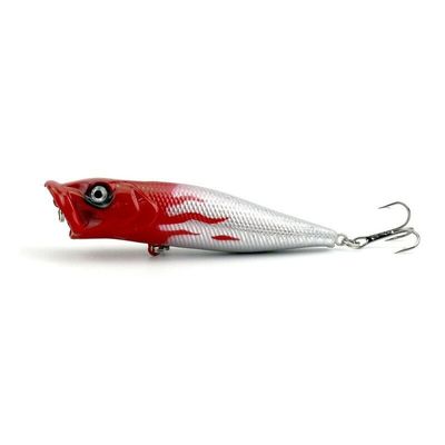 Just Lures Fishing Popper - Red Head Chrome