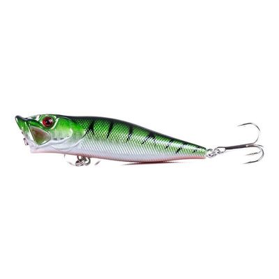 Just Lures Fishing Popper -  Green Chrome