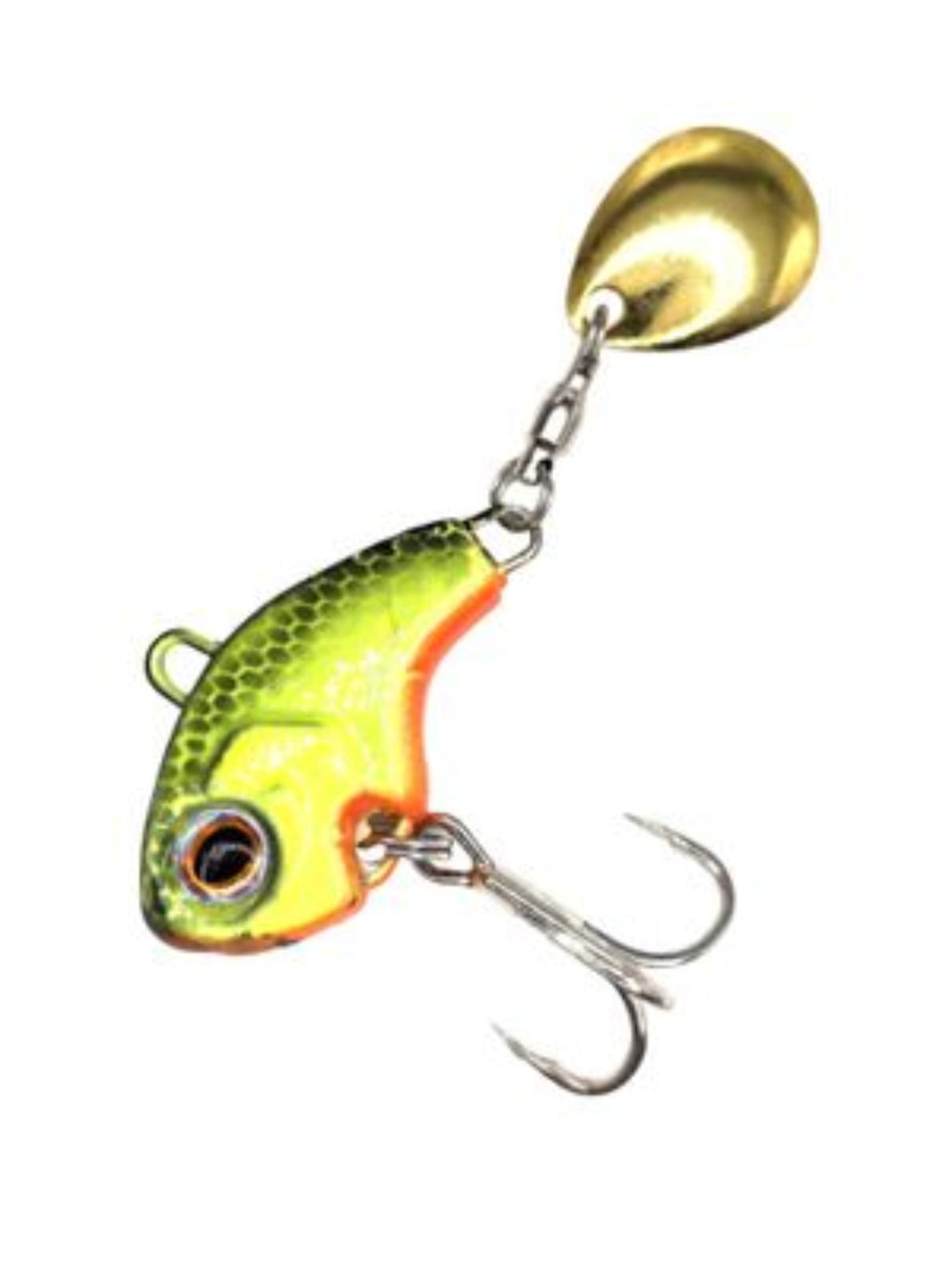 Just Lures Fishing Tail Spin  - Black Back Chartreuse