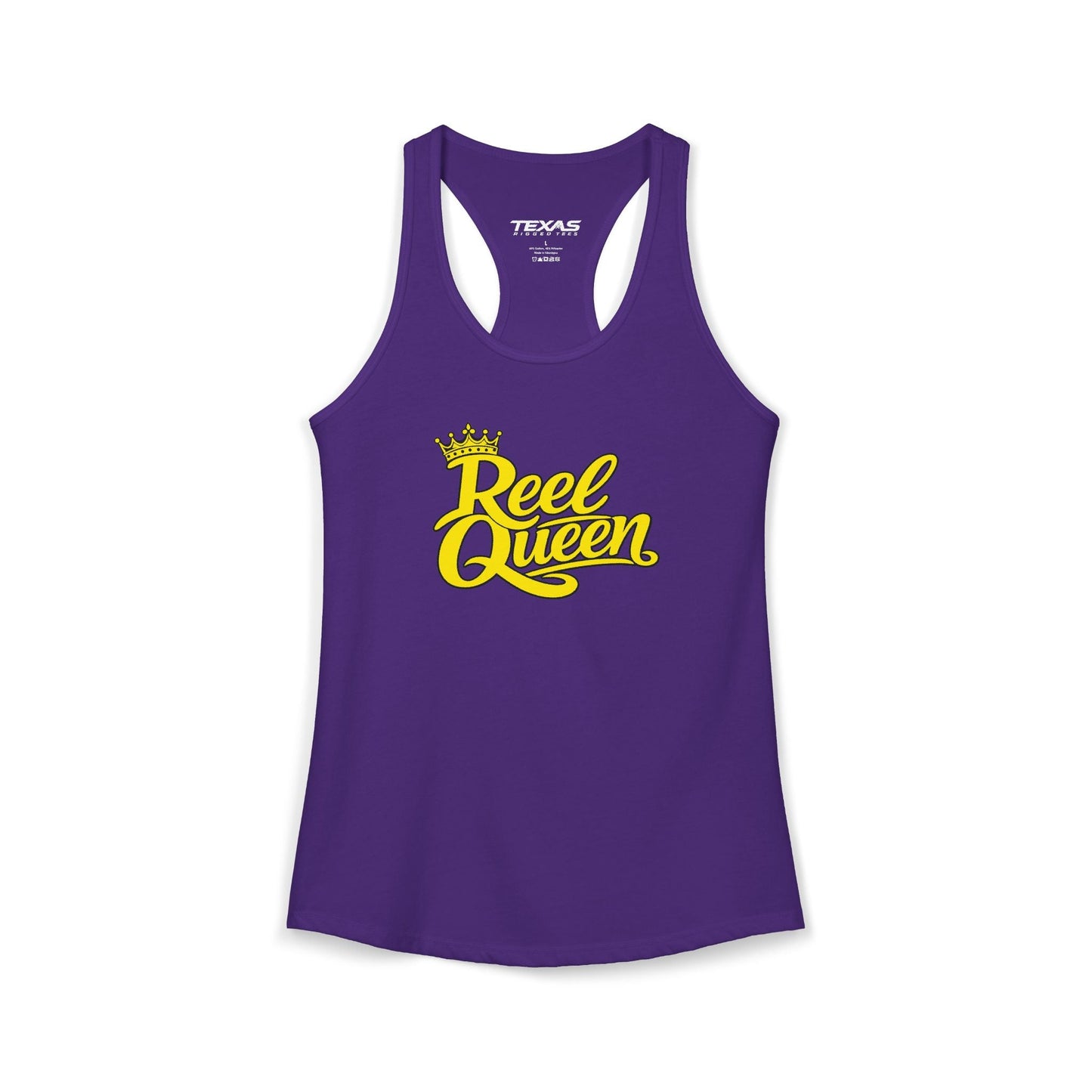 Texas Rigged Tees Reel Queen — Women’s Racerback Tank