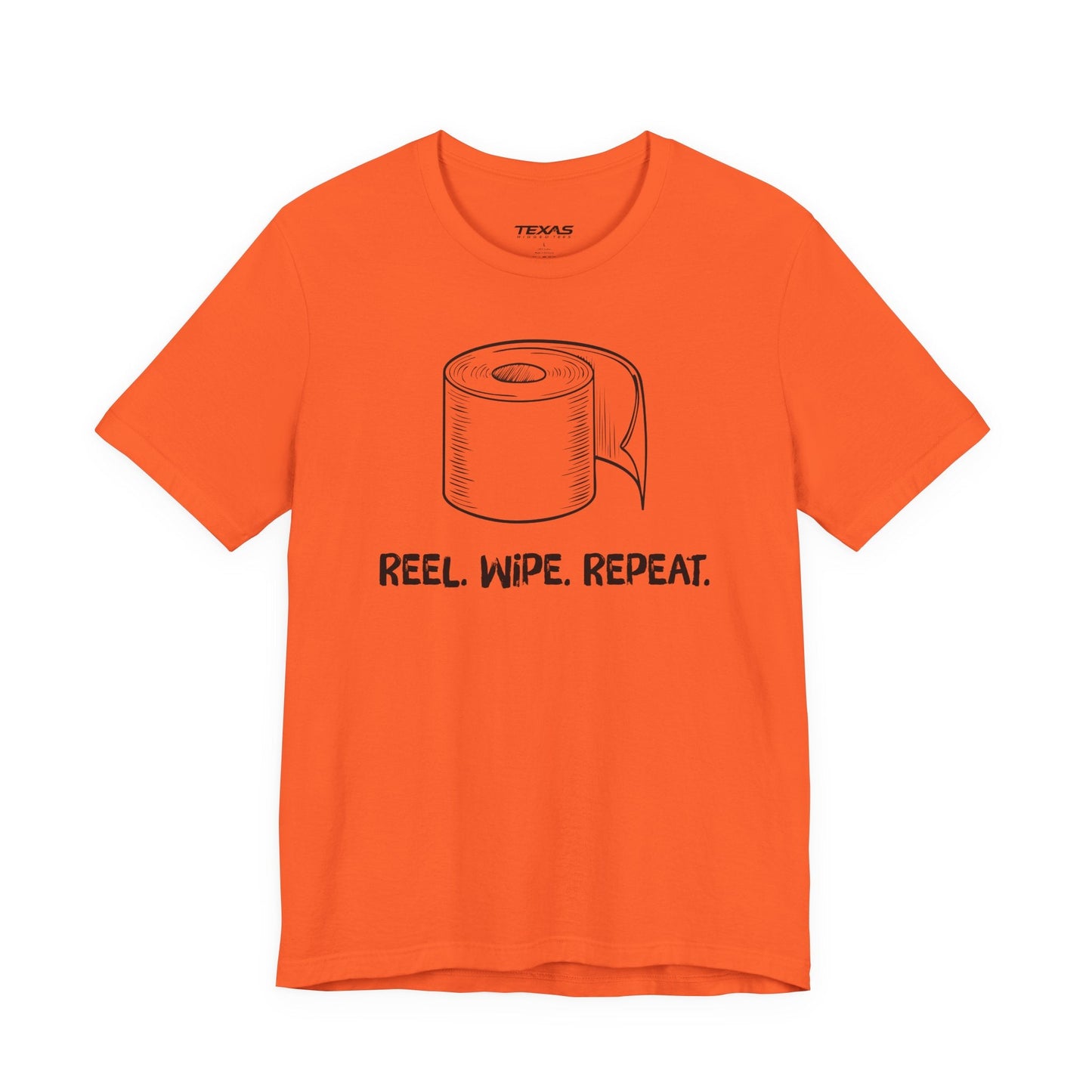 Texas Rigged Tees Reel. Wipe. Repeat. — Unisex Cotton Tee