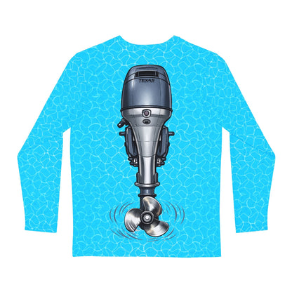 Texas Rigged Tees Outboard Motor — Unisex Long Sleeve  (SPF 50+)