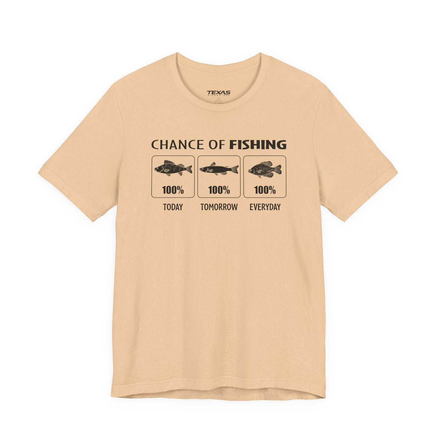 Texas Rigged Tees Chance of Fishing — Unisex Cotton Tee
